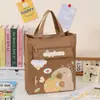 Bolsa para Uniformes Escolares Primarios, Alta Capacidad, Elegante, Diseño Sencillo de Dibujos Animados, Bolso Tote de Tela Oxford de Alta Calidad