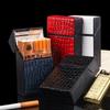 Paquete de 20 Pitillera de Plástico Portátil para Hombre Creativa Patrón Imitación Piel de Serpiente Paquete Completo en Funda Protectora para Cigarrillos Gruesos Antipresión