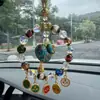 Bolsa de Brocado de la Suerte con Ceniza de Incienso, Vidrio Esmaltado y Pan de Oro, con los Cinco Dioses de la Riqueza, adecuada para áreas escénicas, templos, colgantes de coche y colgantes de bolsa