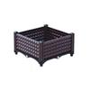 Maceta rectangular de plástico con polea para plantar verduras en el hogar, ideal para exteriores, balcón y jardín.