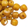 Cuentas Sueltas Cuadradas de Color Amarillo Ámbar, Roca de Cuarzo, Gemas Talladas Multifacéticas, Accesorios para Joyería, Cuentas Hechas a Mano