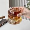 Taza para Bebidas Frías, Taza de Vidrio, Taza de Café, Taza de Vidrio de una Sola Capa de Alto Borosilicato Resistente al Calor, Taza de Vidrio, Taza de Vidrio para Uvas, Resistente al Calor