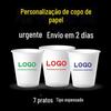 Copos de Papel Descartáveis Personalizados, 7 Onças 200ml, Espessados, para Publicidade de Bebidas Quentes, com Impressão de Logo, Copos para Chá de Leite, Copos de Café Personalizados