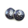 Novo Estilo Personalizado Vintage Botão de Flor com Cola de Gotejamento Casaco Suéter Três Flores Metal Base Alta Botão Costurado à Mão