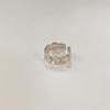 Anillo abierto de estilo retro de alta gama con diseño de giro simple en estilo frío de nicho para mujer, elegante anillo de plata de ley 925.