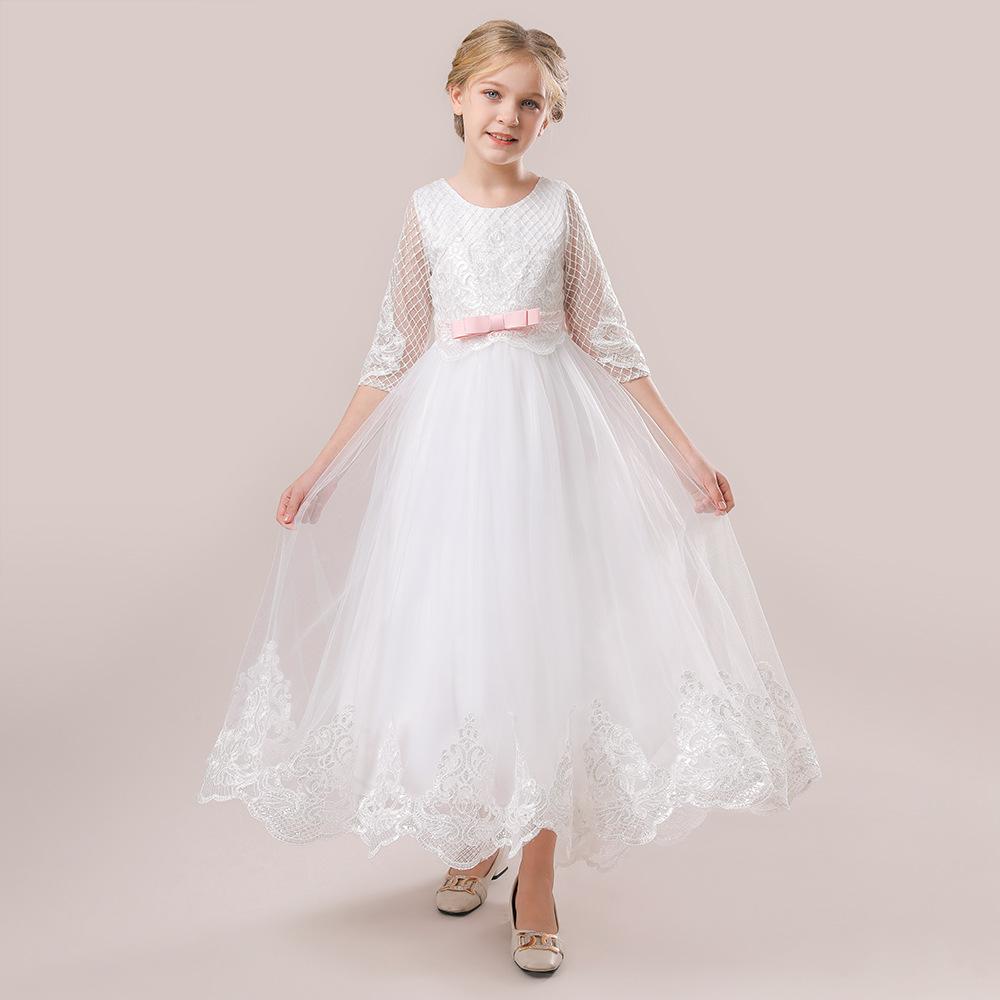 七分袖长款公主裙