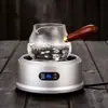 Juego de Colador de Té de Taza Justa con Asa Lateral Vidrio Resistente al Calor Filtro Divisor de Té para K-Cup Té Kung Fu