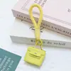 Huayang Bolsa Quadrada Personalizada de Couro PU Mini Mochila Pingente Chave Acessórios de Joia Cordão para Celular Porta-Moedas