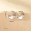 Brincos Acessórios de Joia Semi-acabados Metal Dourado Banhado a Cobre Estilo Brincos Geométricos Senso Avançado Personalidade Brincos de Nicho para Mulheres