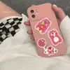100 Piezas de Pegatinas Decorativas Impermeables Estilo Ins de Oso Fresa para Manualidades DIY, Sin Repetir, de Nicho, Alto Valor, Lindas y Creativas