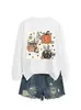 Amazon eBay site independente moda casual feminina três flor de abóbora estrela outono e inverno nova blusa de moletom comércio exterior