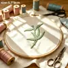 Patch de Tecido Bordado de Bambu Patch para Fantasia de Dança Peça Bordada Folha de Salgueiro Patch para Roupa Estilo Chinês Acessórios para Vestido de Prática de Flores para Passar a Ferro
