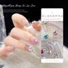 Popular on-line popular joias de unha novo amor liga diamante estrela pingente corrente prego diamante decoração acessórios