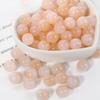 Cuentas sueltas de jade de imitación con degradado de dos colores de 10 mm, perforadas de acrílico, hechas a mano, accesorios para el cabello, pulseras, material para accesorios.