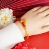 Nova ágata Lotus meia pulseira vietnã ouro pulseira feminina retro imitação de ouro on-line Vermelho transmissão ao vivo mesmo estilo de fornecimento por atacado