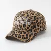 Gorra de Béisbol con Estampado de Leopardo y Letras Estilo Coreano para Mujer, Gorra de Béisbol de Ala Ancha Versátil Retro de Moda Estilo Callejero Venta al por Mayor