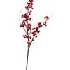 Flor Artificial de Rama Única con Fruta Navideña de la Fortuna, Fruta de la Fortuna, Fruta de Olivo, Decoración de Boda, Arreglo Floral