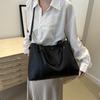2024 nuevo casual popular este año bolso tote de hombro axila para mujer retro textura viajero color sólido simple