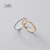 Nalan s925 Sterling Silver Gold Twist Fine Ring Design Minimalista Sense INS Light Luxury Internet Celebrity Ring J7505