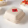 Caja Desechable Biodegradable para Pastel de Año Nuevo, Caja de Embalaje de Pulpa de Papel, Lonchera, Caja de Embalaje con Personaje de Bendición, Al Por Mayor de Grado Alimenticio