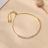 Pulsera Minimalista de Moda Transfronteriza Elegante de Lujo Ligero Tachonada con Diamantes para Mujer, Joyería de Gama Alta Elegante Versátil de Estilo Ins