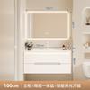 Lavabo de cerámica de gran diámetro combinación de mueble de baño lavabo grande lavabo cerámico integrado lavabo oceánico tamaño grande lavabo de vientre para baño