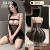 Lingerie Erótica Indulgente, Vestido Meia-Calça Sexy que Expõe os Seios, Tentação de Renda Transparente Pura, Camisola de Flertação Estilo Abstinência 5072