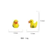 Dibujo Animado 3D Colorido Impreso Patito Amarillo DIY Pegamento de Crema Funda para Teléfono Llavero Accesorios Creativos para Pasador de Pelo
