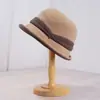 Sombrero de Pescador Retro de Gama Alta Británico para Mujer, Estilo Coreano, Otoño e Invierno, Versátil, Elegante, Cálido, Sombrero Bucket Adelgazante