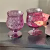 Taza de Vidrio Curva a la Cintura con Base Baja Morada Retro de Nicho para Instagram Taza de Café Taza para Bebidas Especiales Taza para Bebidas Frías Taza para Jugo