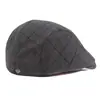 Boina de algodón puro para hombre, gorra de visera fina a cuadros primavera/verano, gorra de visera para personas de mediana edad y mayores, gorra de sol casual para mujer