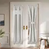 Cortina de porta em linho estilo francês para comércio exterior da Amazon, proteção solar para janelas e portas pequenas, cortinas prontas para quarto e sala de estar, atacado