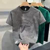 2025 Nueva Camisa de Manga Corta para Hombre Estilo Hip-Hop Europeo y Americano de Moda Cuello Redondo Camiseta Interior Top Verano