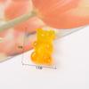 Japonês e Coreano Novo Glitter Bicolor Urso de Desenho Animado Doce DIY Acessórios de Resina Transparente Material de Enchimento para Capa de Celular