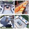 Cojín de sofá impermeable para patio exterior, silla de ratán, villa, hotel, playa, respaldo de una sola pieza, cojín de esponja de alta densidad, gama alta