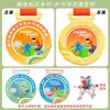 Medalhas Magnéticas Criativas de Futebol, Placas Personalizadas para Competições Esportivas, Placas Metálicas para Eventos Infantis de Maratona