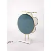 Suporte de Exibição de Joias Colorido de Veludo em Formato de Coração com Base de Mármore Suporte de Exibição para Colares Pulseiras Brincos Loja