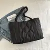 Bolsa de Mão Casual 2025 Nova Outono e Inverno Tote Estudante Aula Trabalho Roupa Ombro Único Grande Capacidade Bolsa de Algodão