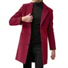 Nuevo Abrigo de Lana para Hombre Otoño/Invierno 2026, Nuevo Gabardina de Lana de Corte Entallado Estilo Coreano de Longitud Media para Hombre