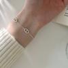 Pulsera de Plata de Ley 925 Nariz de Cerdo Cadena de Tanque Plata Brillante Clásica Joyería de Plata Versátil de Moda B6790
