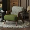 Sofá Sala de Estar Richard Nórdico Madeira Maciça Cadeira de Sofá Individual Hotel Cadeira de Sofá Retrô Sala de Estar B&B Sofá