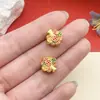 Aleación Antigua de Arena Conservante del Color Joyería con Goteo de Aceite Accesorios Hecho a Mano DIY Pulsera de Cuentas de Paz y Alegría Pulsera Colgante Colgante