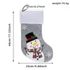 Decorações de Natal, Enfeites de Meia, Adereços de Decoração para Festa de Natal, Meias Penduradas de Rena e Pinguim de Natal