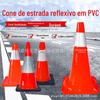 Fábrica atacado PVC reflexivo cone de estrada vermelho aviso de estrada segurança bloqueio cone de isolamento estacionamento anti-colisão instalações
