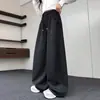 Pantalones rectos de rayas para niña 2026 otoño nuevo holgados hasta el suelo para niños mayores, pantalones deportivos casuales y elegantes