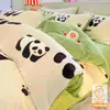 Funda de edredón de forro polar de coral de leche engrosada para invierno, pieza única 150x200x230cm, funda de edredón de franela de doble cara para una persona 4