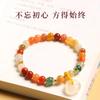 Pulsera de hebilla de seguridad de Jade dorado natural para mujer Pulsera Duobao regalo para novios estudiantes joyería para parejas