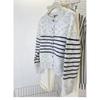 Cardigan de Tricô Listrado com Design Multicolorido Retrô Japonês para Mulheres Outono e Inverno Estiloso Casual Suéter Jaqueta Petite