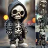 Figura de Esqueleto de Halloween Adorno de Resina Sudadera de Alien Fiesta de Halloween Decoración de Escritorio Jardín Hecho a Mano y Exquisito