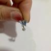 Anel de Lábio Borboleta Gradiente Gota de Óleo Azul Anel C Anel Ferradura Bola de Lama Flash Piercing de Moda Joia Aço Titânio Dentes Externos